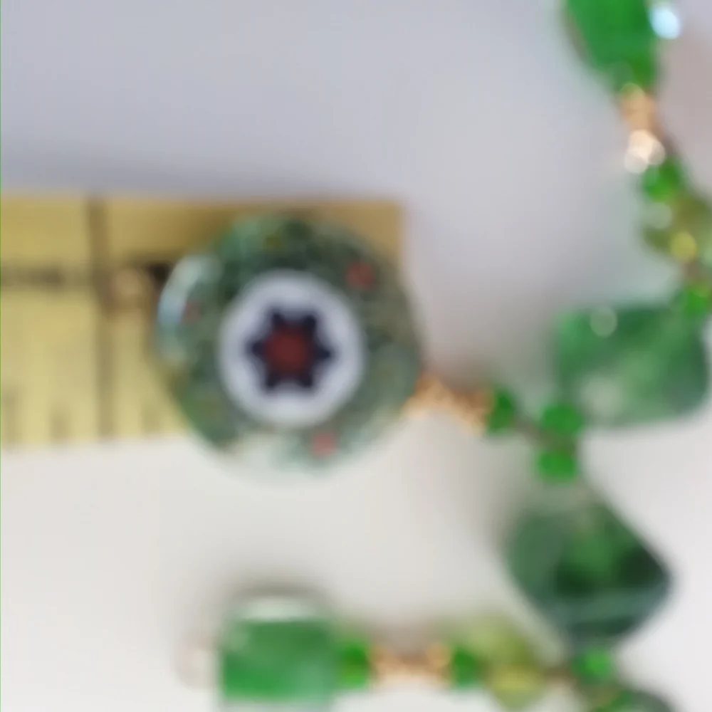 Hand Crafted green glass